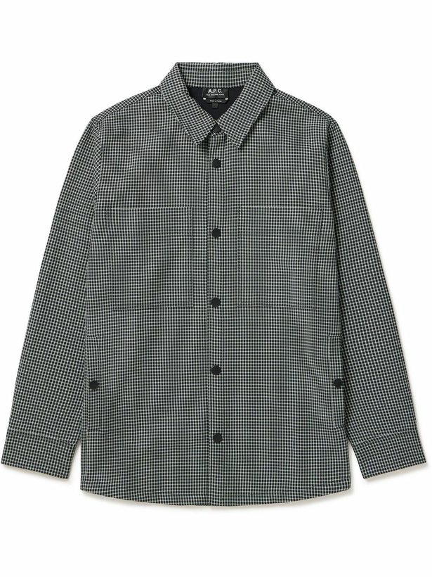 Photo: A.P.C. - Tibor Checked Cotton Blouson Jacket - Black