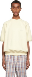 Acne Studios Yellow Logo Short Sleeve Sweatshirt