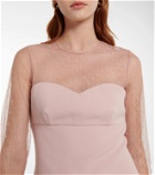 REDValentino Cady with point d'esprit tulle minidress