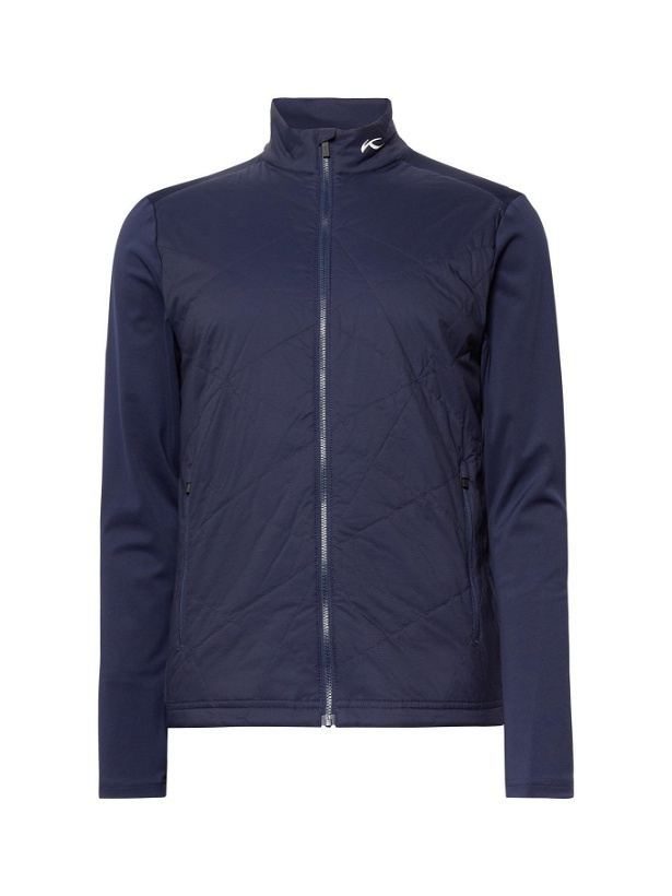 Photo: Kjus Golf - Retention Panelled Quilted Airtastic and Stretch-Jersey Golf Jacket - Blue - IT 52