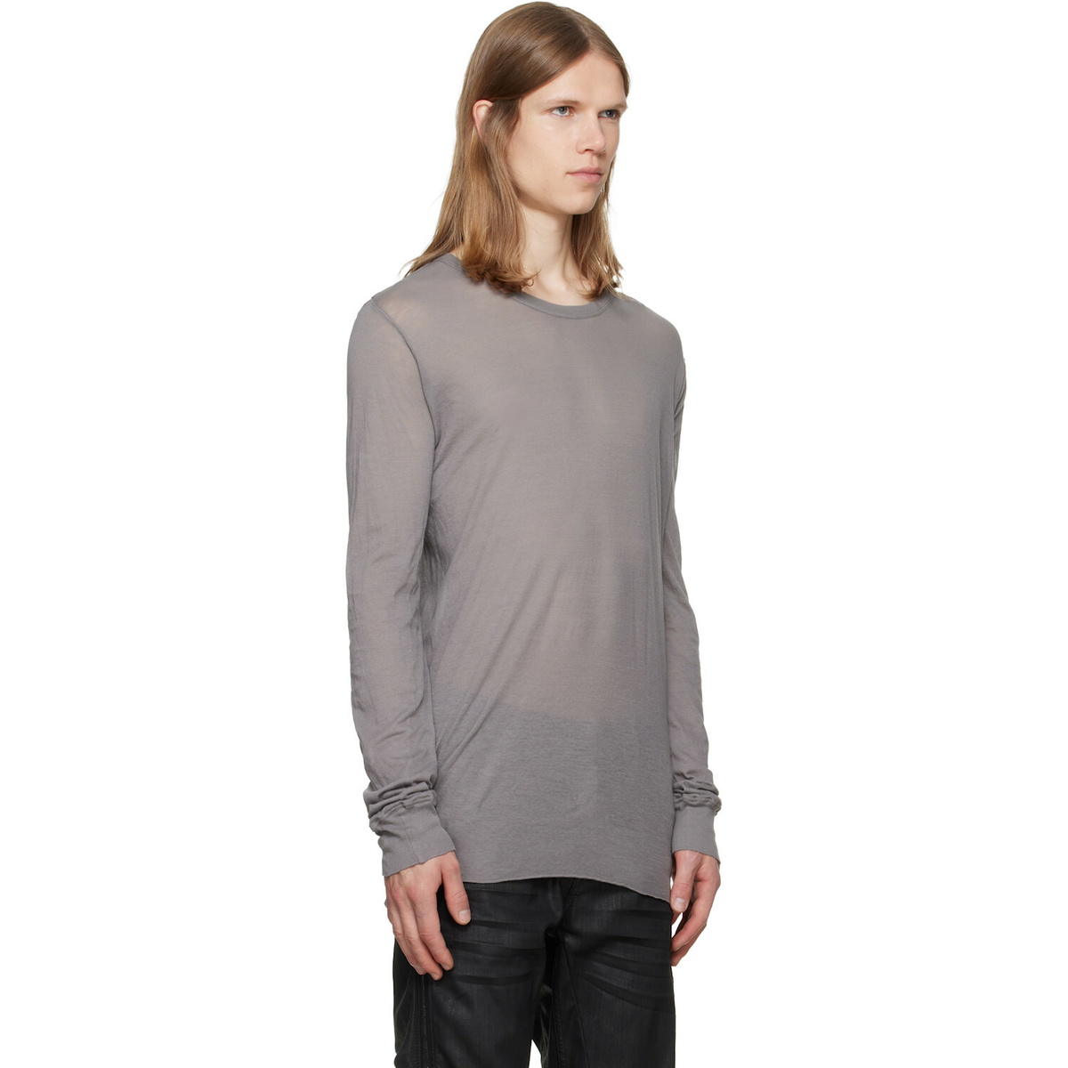 Rick Owens Gray Tower Basic LS T-shirt