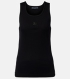 Dolce&Gabbana DG embellished ribbed-knit cotton tank top