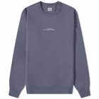 C.P. Company Men's Metropolis Centre Logo Crew Sweat in Ombre Blue