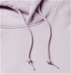 adidas Originals - Logo-Embroidered Fleece-Back Cotton-Blend Jersey Hoodie - Purple