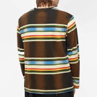Awake NY Men's Long Sleeve Stripe T-Shirt in Brown Multi