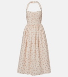 Markarian Leia floral pleated cotton midi dress