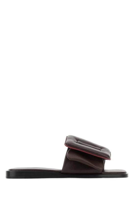 Photo: BOYY Chocolate Leather Puffy Slippers