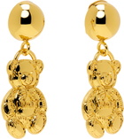 Moschino Gold Archive Teddy Bear Earrings