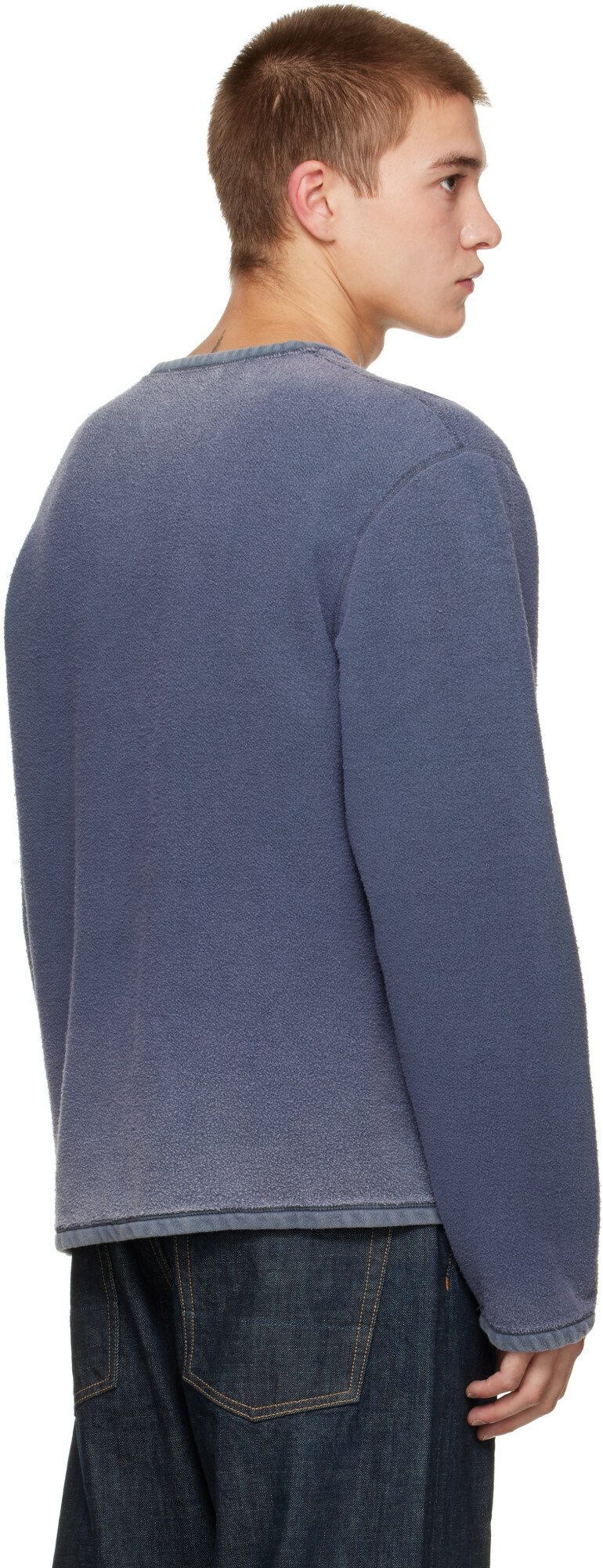 OUR LEGACY Blue Double Lock U Neck Sweatshirt