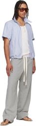 Raimundo Langlois Blue & White Convertible Shirt Jacket