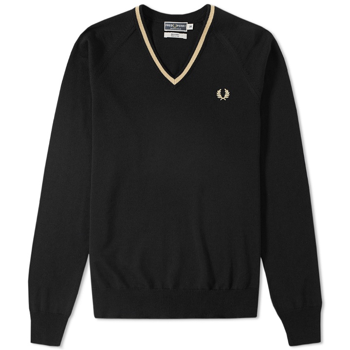 Photo: Fred Perry Reissues Single Tipped Merino V Neck Sweater