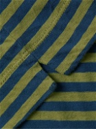 Massimo Alba - Nevis Striped Cotton and Linen-Blend Jersey T-Shirt - Green