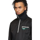 Prada Black Nylon Half-Zip Jacket