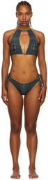 BARRAGÁN SSENSE Exclusive Black & Purple Ambra Bikini