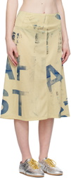 SC103 Beige Shade Midi Skirt