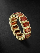 42 SUNS - 14-Karat Gold Orange Sapphire Eternity Ring - Orange