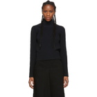 Tibi Black Cropped Tech Two-Way Sweater