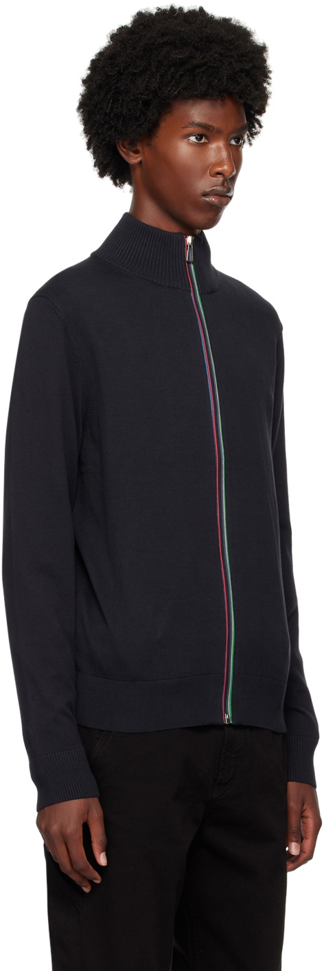 PS by Paul Smith Navy Zip-Up Cardigan