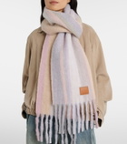 Loewe Striped alpaca and wool-blend scarf
