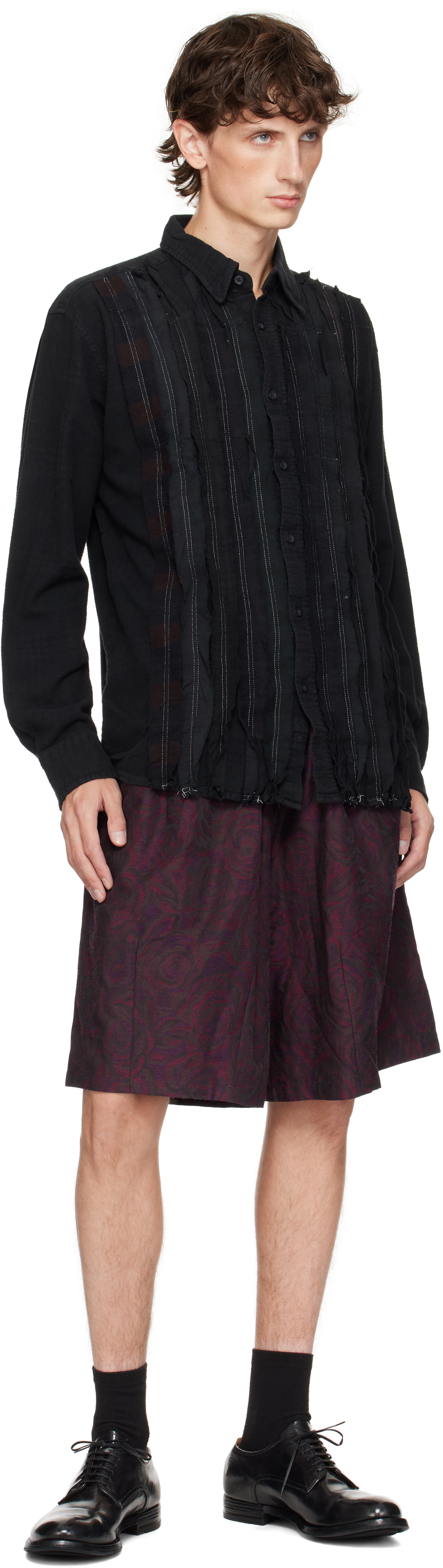 Rebuild By Needles ブラック系長袖シャツ　ジッパー Rebuild By Needles ブラック系長袖シャツ ジッパー Rebuild By