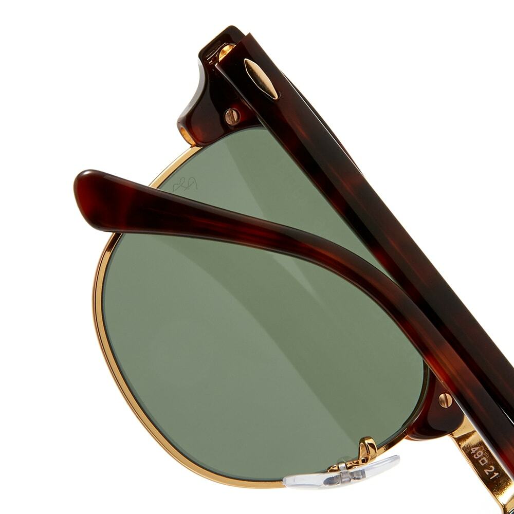 Ray Ban Clubmaster Sunglasses in Mock Tortoise Green Ray Ban