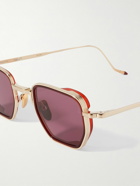Jacques Marie Mage - Atkins Square-Frame Gold-Tone and Acetate Sunglasses