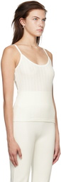 LESET Off-White Scalloped Tank Top
