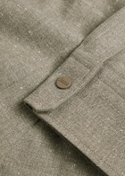 Herno Wool and Silk-blend Overshirt Light Grey