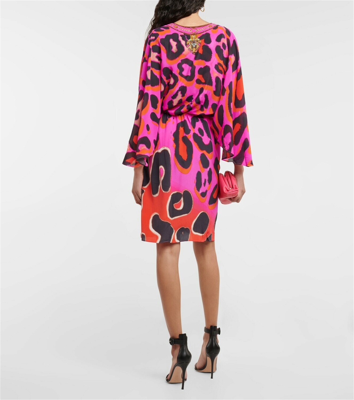 Camilla Giraffe-print silk wrap dress