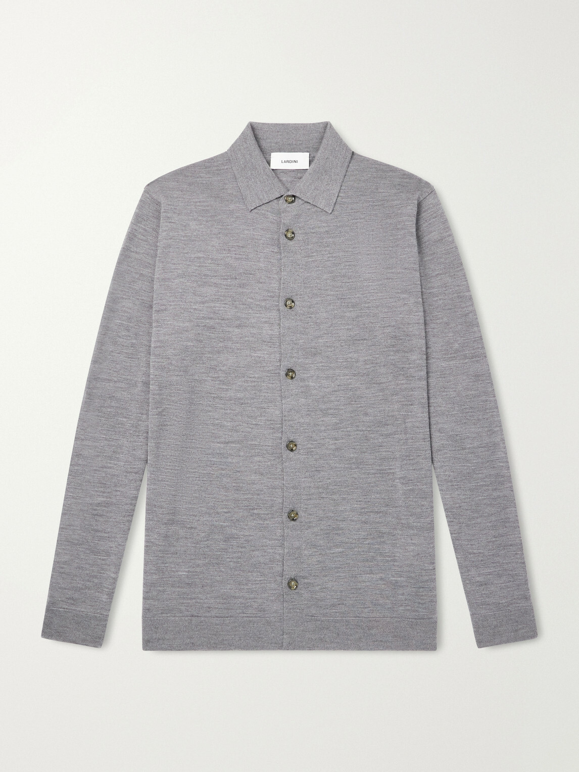 Lardini - Virgin Wool Polo Shirt - Gray