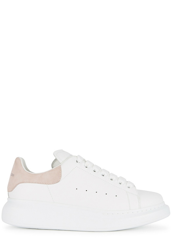 Photo: Alexander McQueen Oversized White Leather Sneakers, Sneakers, White