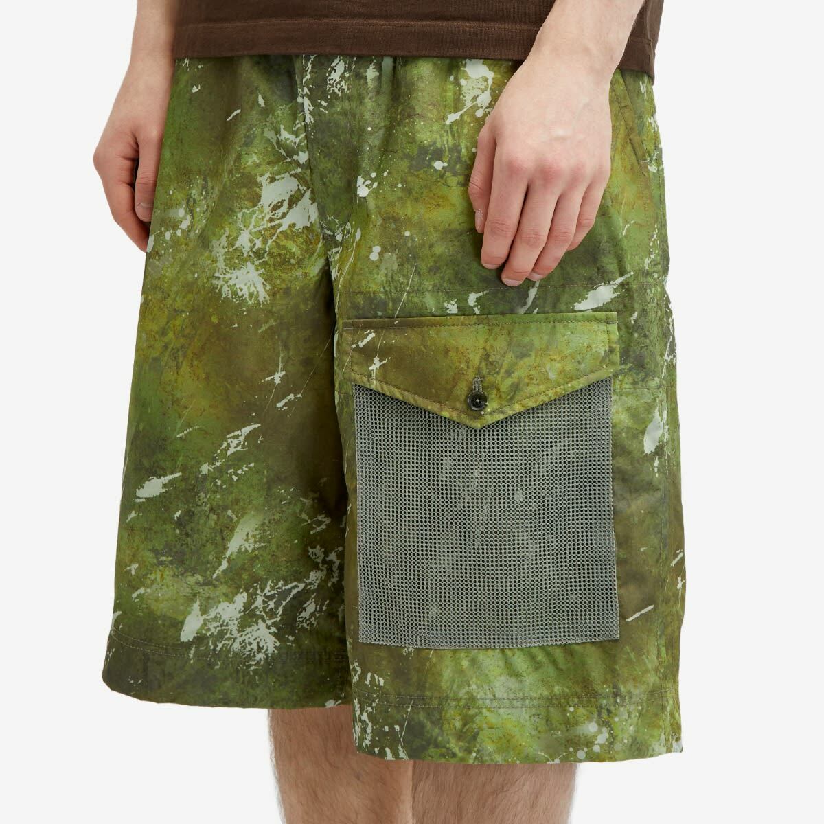 Merely Made Men's Patch Pocket Wide Short in Army Green