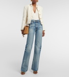 Nili Lotan - Ivey ribbed-knit halterneck silk top