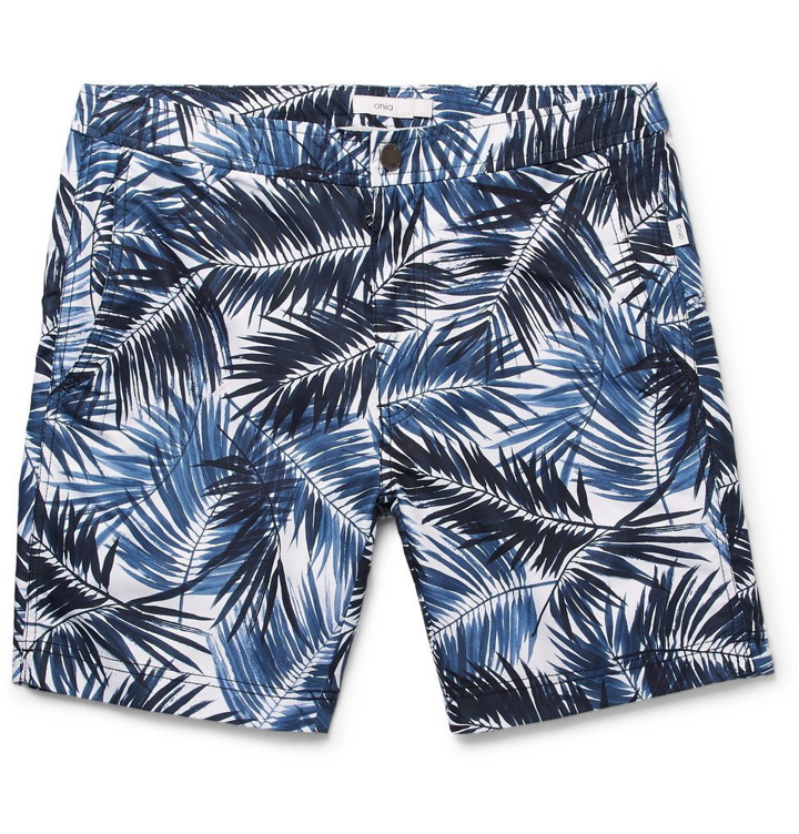 Photo: Onia - Calder Mid-Length Printed Swim Shorts - Men - Blue