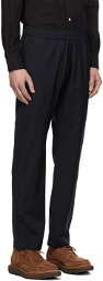 Barena Navy Wrinkle-Resistant Trousers