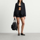Nike Women's x SKIMS Stretch Nylon Oversized Jacket in Obsidian