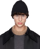 Jil Sander Black Ribbed Beanie