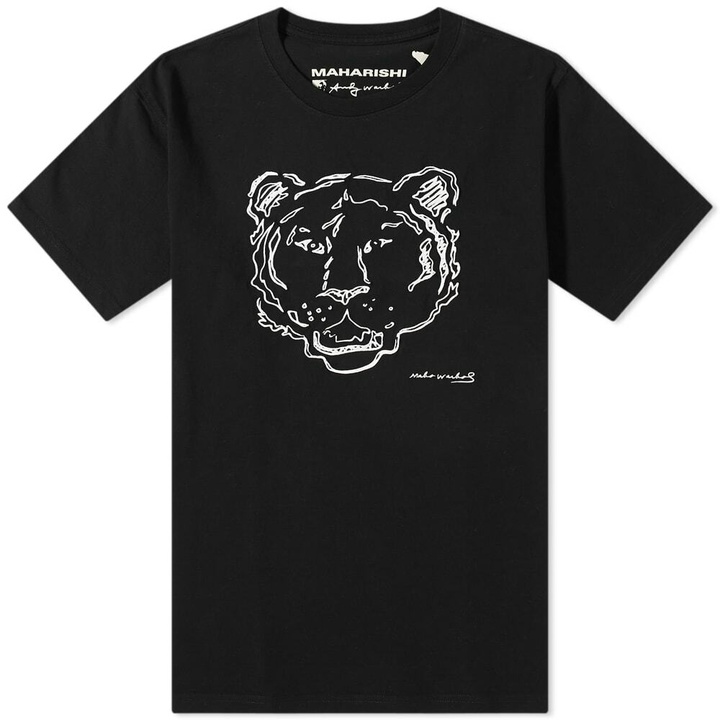 Photo: Maharishi Men's Warhol Tiger Embroidered T-Shirt in Black