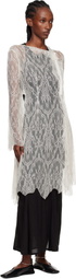 YOHJI YAMAMOTO Off-White Lace Long Top
