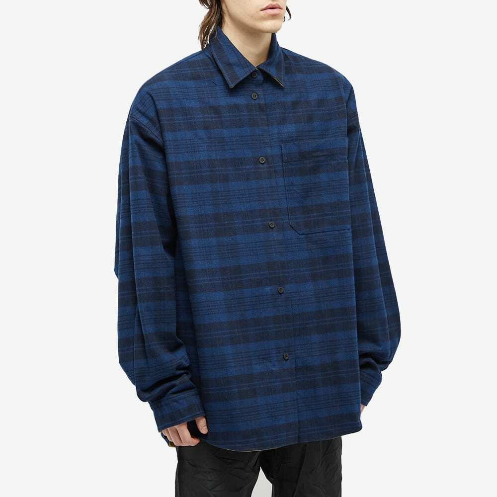 Balenciaga Men's Reversible Oversized Check Overshirt in Yellow