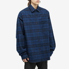 Balenciaga Men's Reversible Oversized Check Overshirt in Yellow/Grey