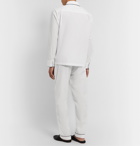 Sleepy Jones - Henry Piped Cotton-Poplin Pyjama Set - White