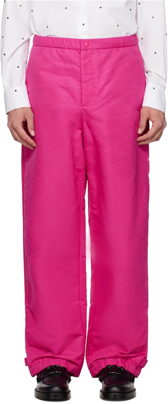 Photo: Valentino Pink Roman Stud Lounge Pants