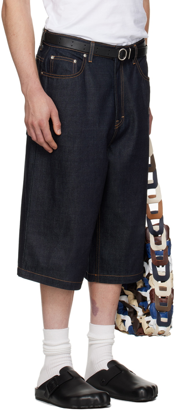 Still Kelly Blue Raw Denim 6 Pocket Shorts