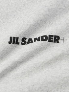 Jil Sander - Logo-Print Cotton-Jersey Hoodie - Gray