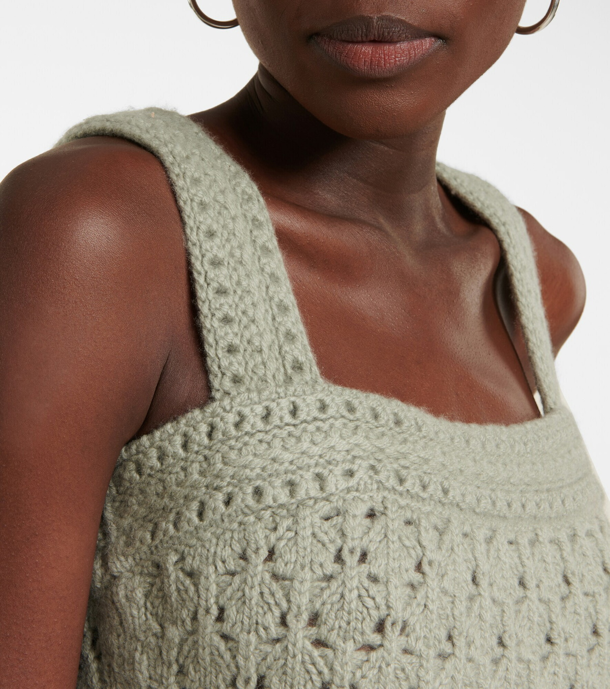 Vince Wool and cashmere crochet top Vince