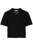 Jonathan Simkhai Larken Ribbed Mesh-knit Cardigan Black