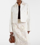 Plan C Sequined cotton drill jacket