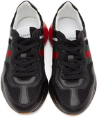 Gucci Black Rhyton Sneakers