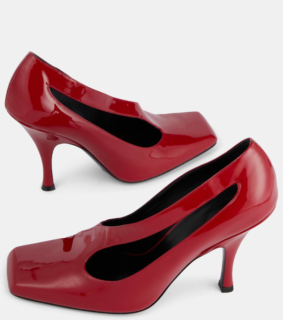 Khaite Eva cutout patent leather pumps Khaite
